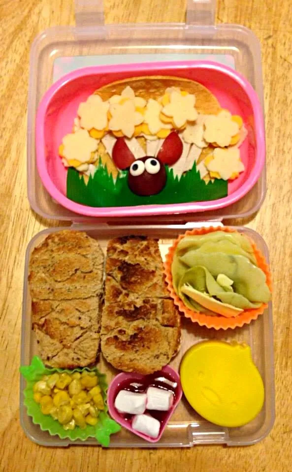 Ice Cream Sandwich Bento with Silly Rabbit in a Flower Field Bento|Cheryl Melnickさん