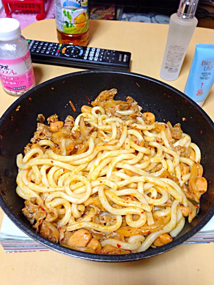 豚キムチ焼きうどん|田中めぐみさん