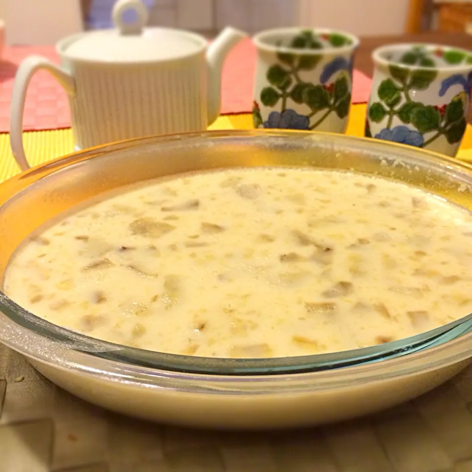 Sweet potato and sesame pudding さつまいもの白胡麻プリン|Junya Tanakaさん