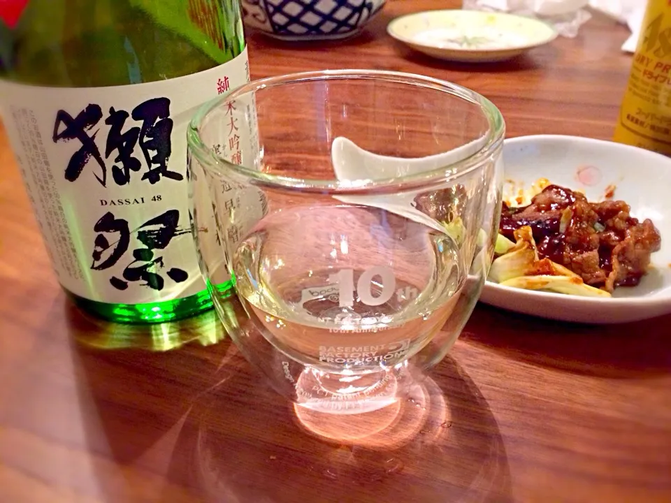 牛肉のオイスター炒めと日本酒|OZKさん