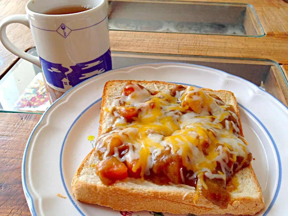 カレーチーズトースト|チビミミさん