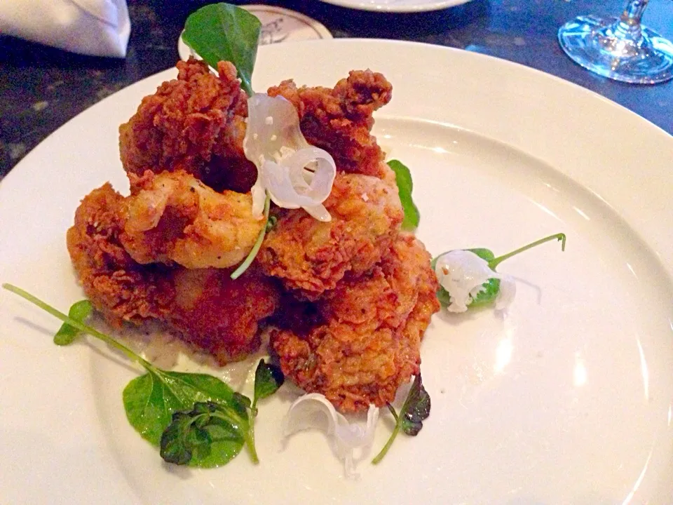 French Fried Oysters, Cauliflower Tartare Sauce|Benさん