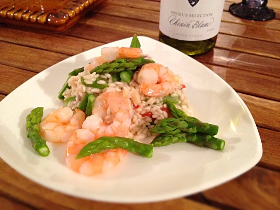 Shrimp, asparagus and red pepper risotto|Steve Pountneyさん