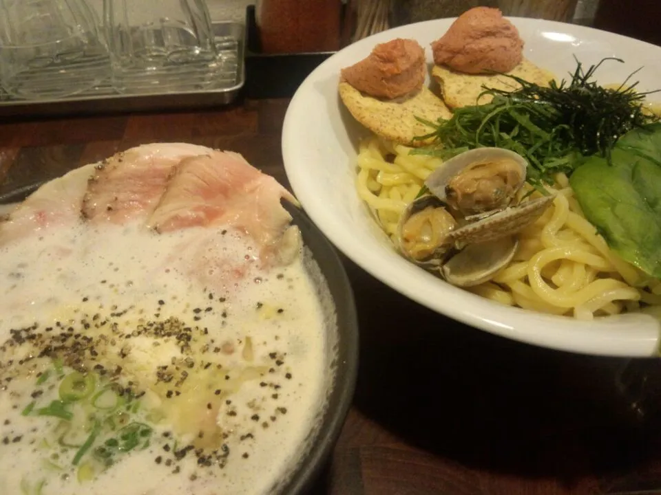 生姜薫る！海老クラムチャウダーつけ麺|サイファさん