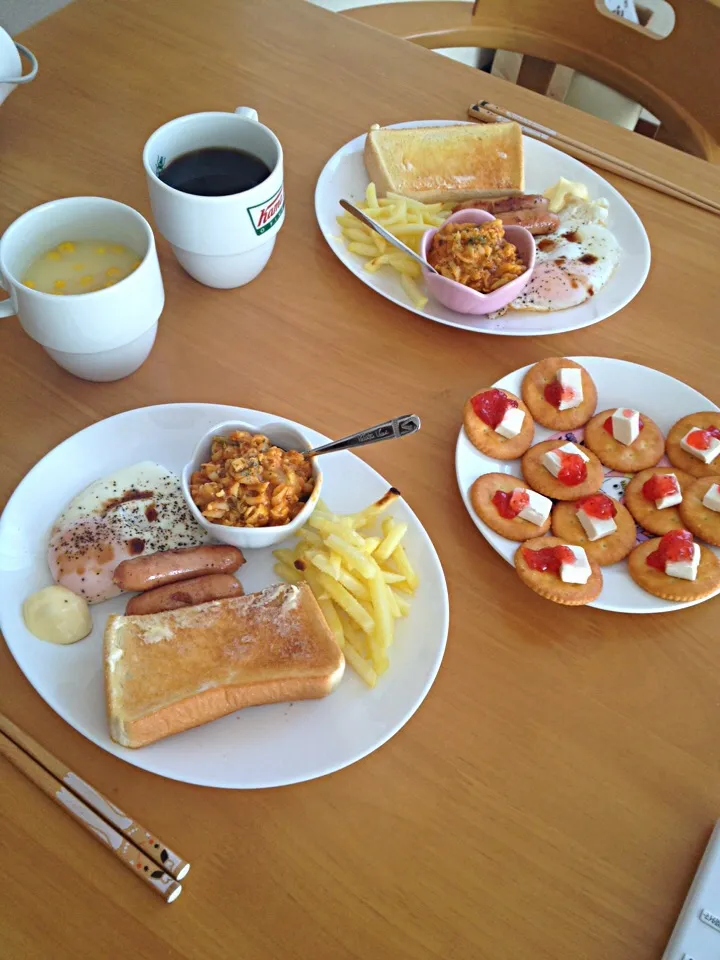 朝ごはんプレート|はるぴょん☆〜さん