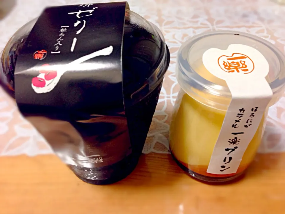 ほろにがカラメル一楽プリンに珈琲ゼリー|ひよこさん