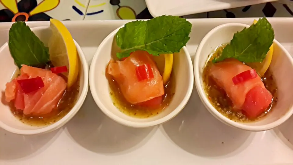 Snapdishの料理写真:Salmon wrapped around cod roe|anthony williamさん