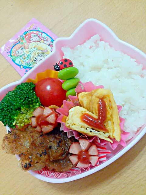 娘弁当♪豚肉の唐揚げ!!!全て娘のリクエストおかず詰めました(^_-)-☆|Kayo Matsudaさん