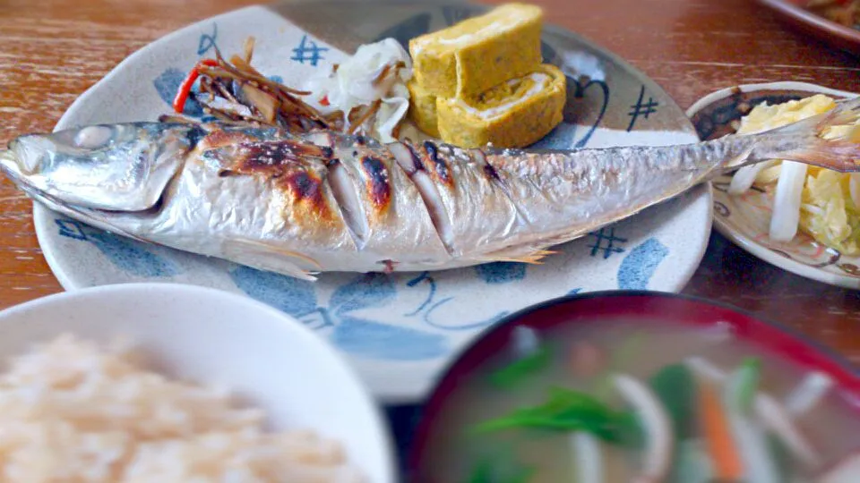 焼き魚定食【鯵】|プチテンよすさん