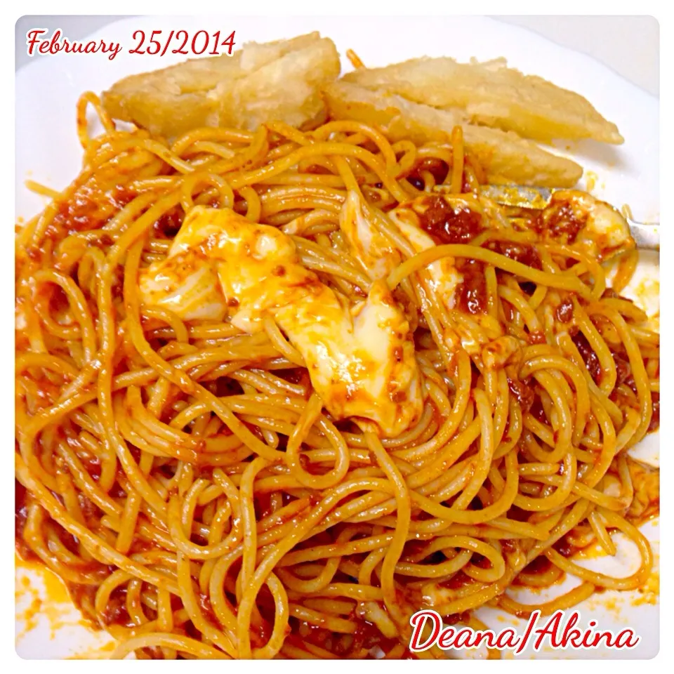 Meat Spaghetti ... Aki's lunch|Deana/Akinaさん