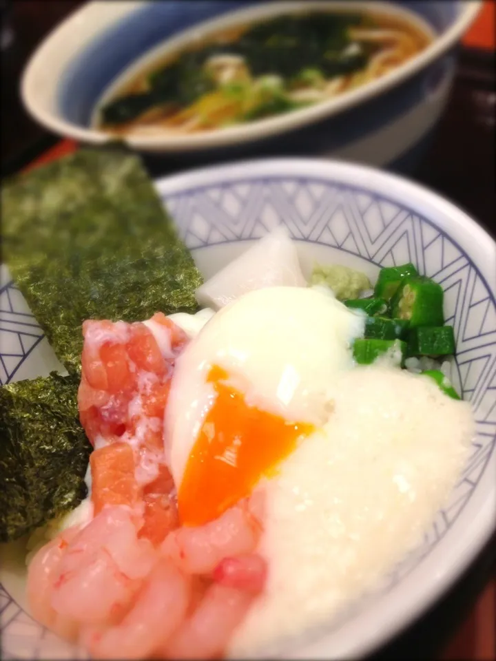 ネバトロ海鮮丼とうどんセット|寺尾真次さん