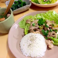 豚のネギ塩ワンプレートディナー🍴|Miyako Nishizawaさん