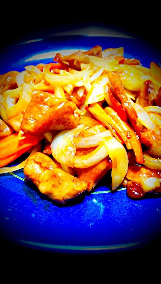 豚肉と蓮根の黒酢炒め|meguさん