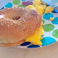 Egg and cheese on a bagel|Lizさん