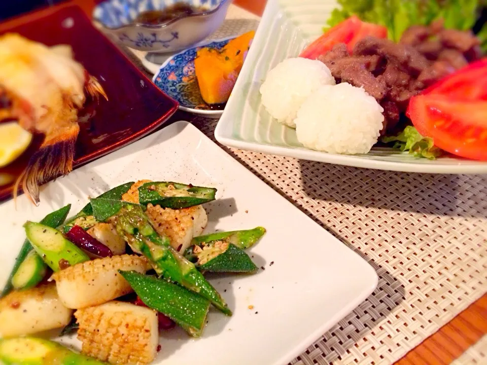 イカと野菜の山椒焼き😋✨|さとpさん