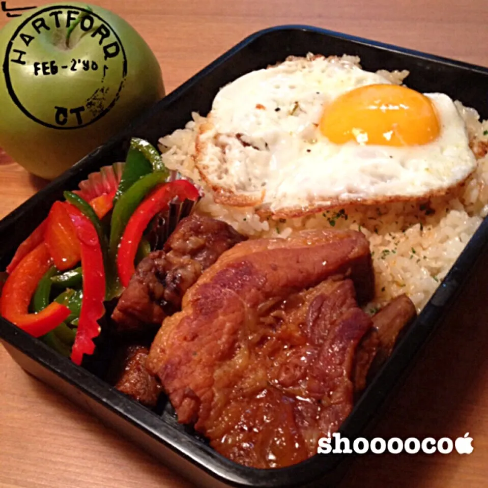 これは楽させてもらいました。スペアリブ弁当|shoooocoさん