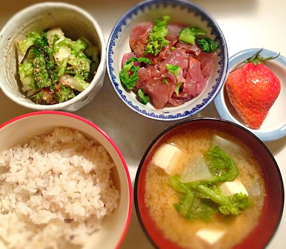 菜の花づくし独り飯|まつこさん