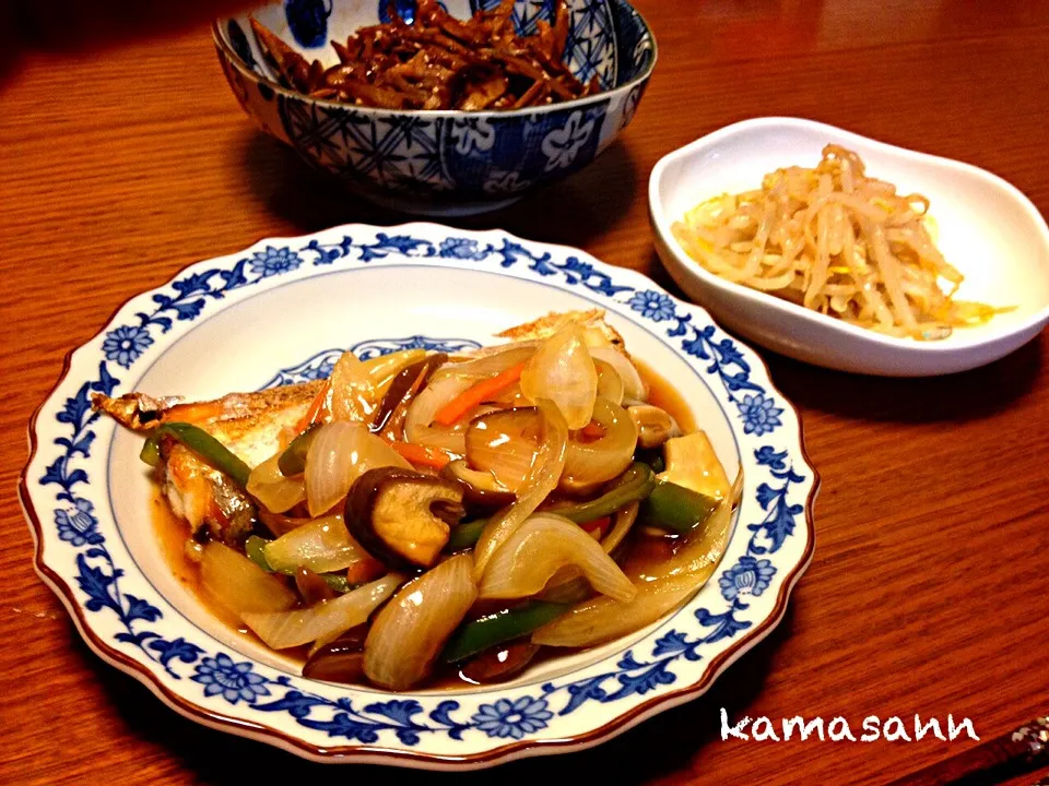 Snapdishの料理写真:太刀魚の和風甘酢あんかけ♪お野菜たっぷり(*^^*)|かまさん