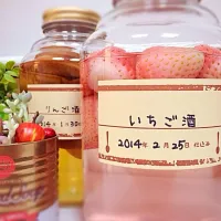 Snapdishの料理写真:いちご酒🍓りんご酒🍎解禁は3ヶ月後꒰ღ˘◡˘ற꒱✨