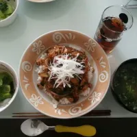 あんかけごはん
チンゲン菜のナムル
中華スープ|さくりさん