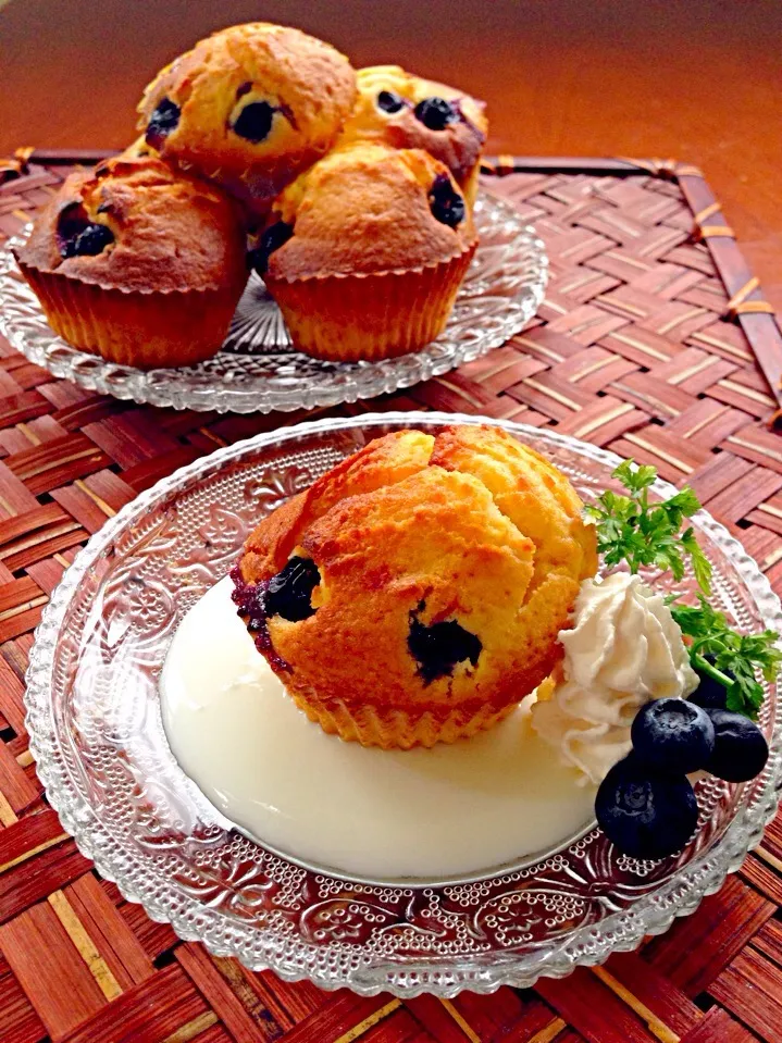 Blueberry yogurt muffins🎵ﾌﾞﾙｰﾍﾞﾘｰﾖｰｸﾞﾙﾄﾏﾌｨﾝ By S|🌈Ami🍻さん