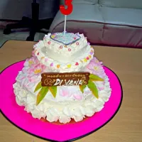 Snapdishの料理写真:sakura themed chocolate birthday cake|Sakura Diyanaさん