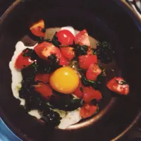 Egg, tomato and spinach.|Bi~さん