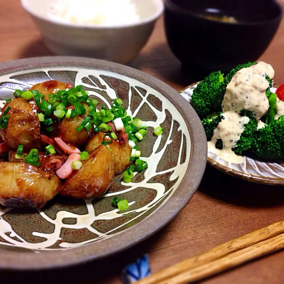 新じゃが バター醤油麹炒め|まるさん