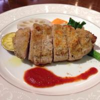 オーガニックポークの粒マスタード焼き
