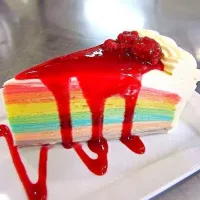 Snapdishの料理写真:Rainbow Mille cake🍰🌈