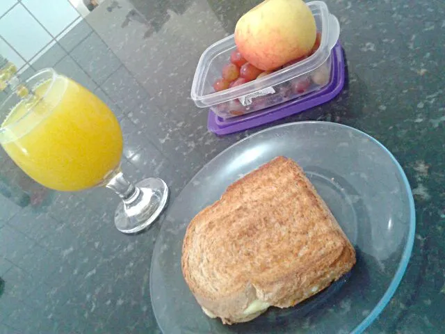 Snapdishの料理写真:27/02/2014 - desjejum

sanduiche de pão integral + queijo de coalho light + maçã + uvas + suco de maracujá sem açúcar|Gabriela Baptistaさん