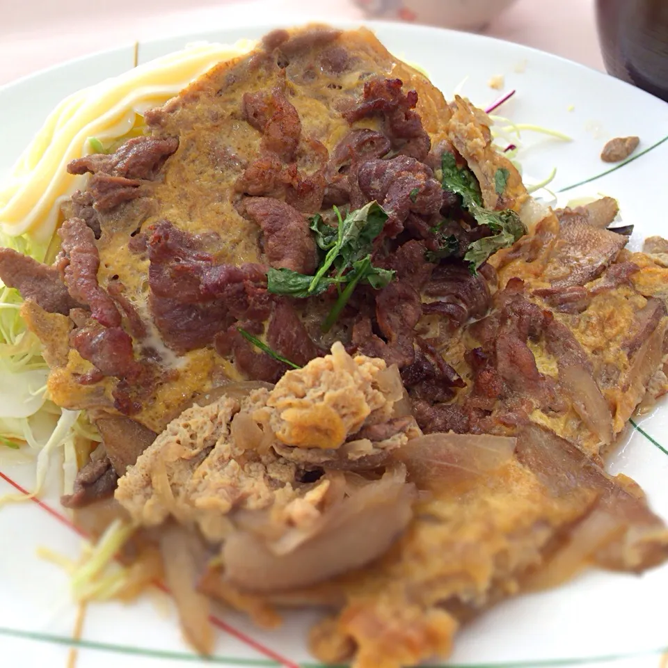 Snapdishの料理写真:牛肉柳川風|さるさん