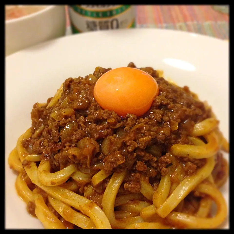 キーマカレーで焼うどん！|ちぇさん