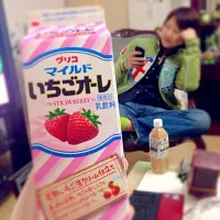 Snapdishの料理写真:大好物のいちごおれ〜🍓\♡/|ゆんちゃんさん