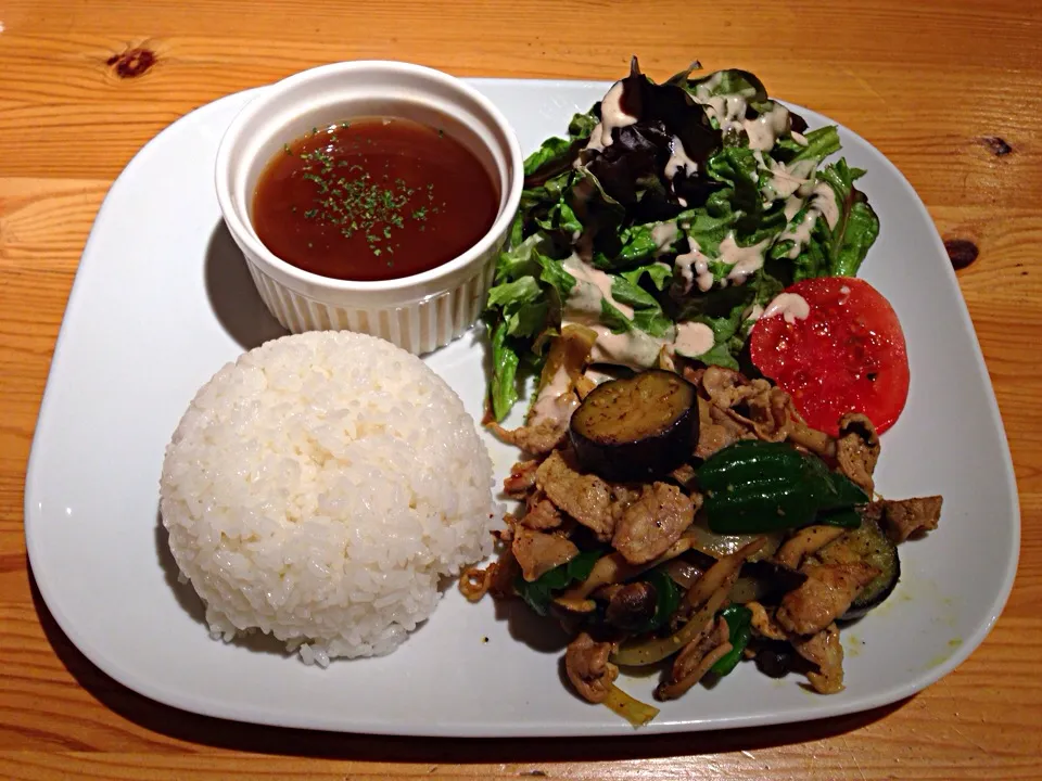 豚肉とお野菜のカレー炒め|ハギーさん