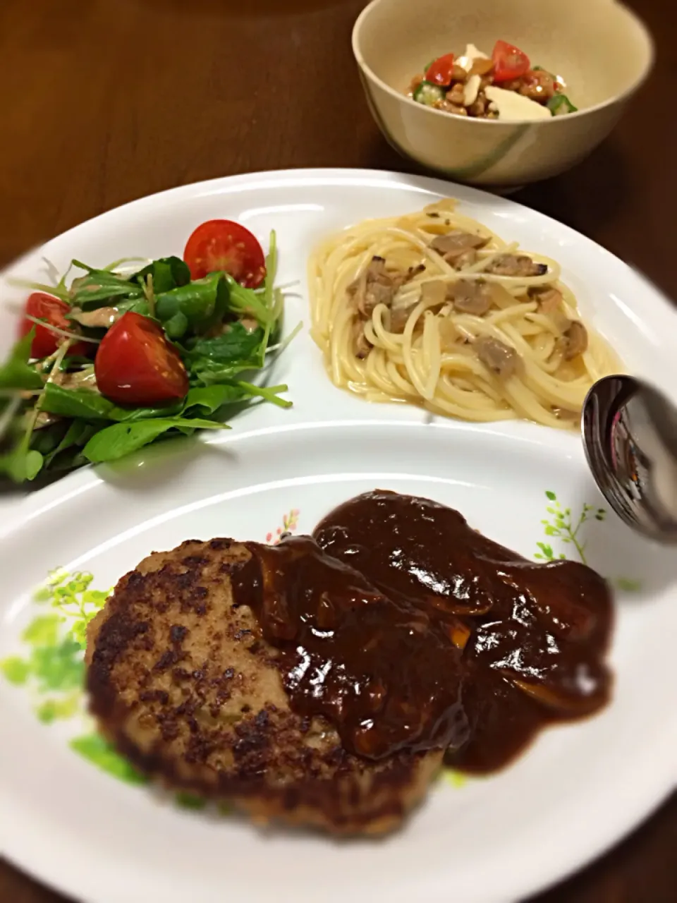 ハンバーグパスタプレート|ありかさん