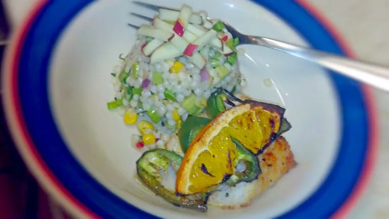 jalapeño orange cod w citrus veggie cous cous|matt hatchewさん