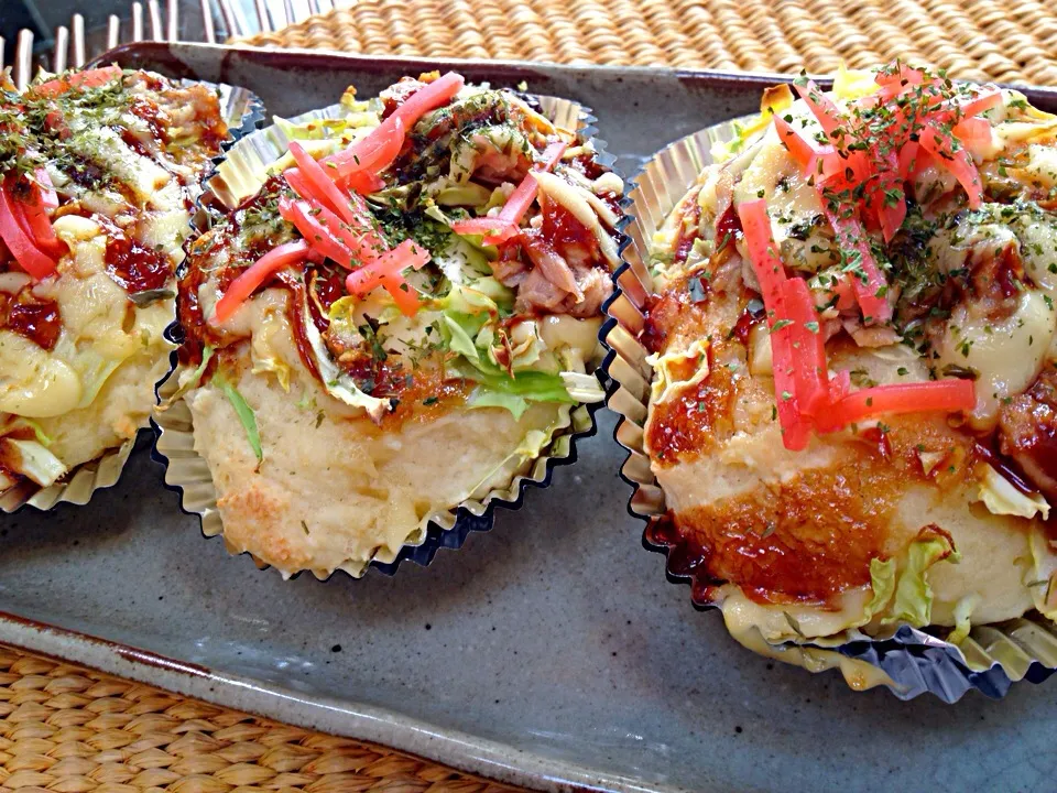 豆腐とホットケーキミックスで作る、お好み焼き風パン|ともちゃんさん