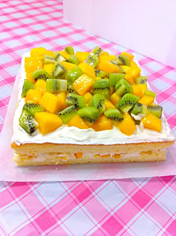 Mango kiwi cake|shirlynさん