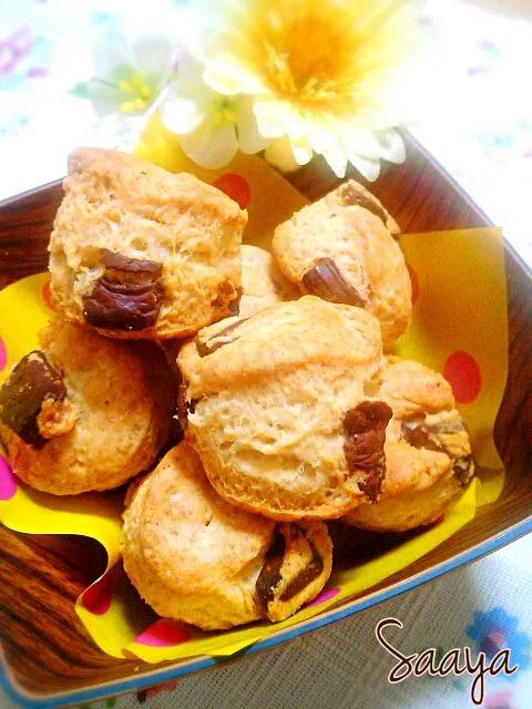 Snapdishの料理写真:プチ♥チョコスコーン
petit♡choco-scone|♡さぁや♥さん