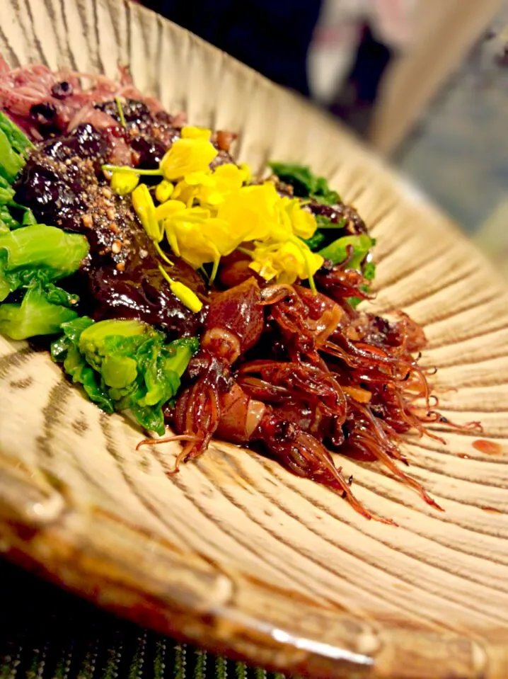 ☆蛍烏賊の煮付け&茹で蛍烏賊と菜の花の山葵酢味噌かけ☆|もっちぃさん