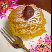 カップケーキの簡単さつまいもンブラン♡|ふうさん