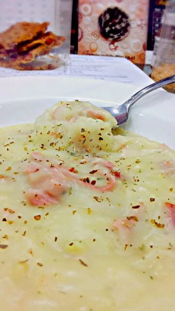 Cream Soup with Smooked Ham and Corn|yuliana tjhangさん