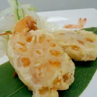 蓮根と海老のタイ風はさみ揚げ