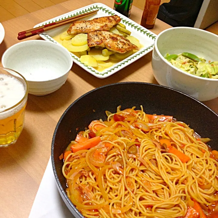 Saturday night dinner☆シャンディーガフ&大好きなワイン マドンナと☆|🍅Mom.さん