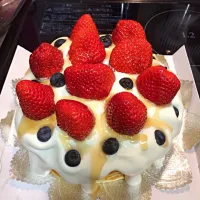 Snapdishの料理写真:バースデーパンケーキ|たあくんさん