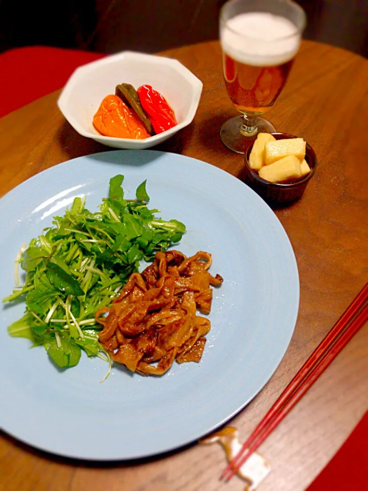 かんぴょうのテリヤキとピーマンのまるごと煮と山芋のシャキシャキ漬|shihopさん