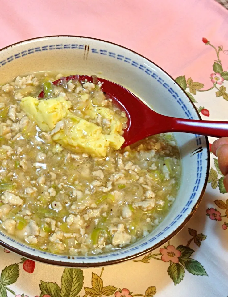 Snapdishの料理写真:鶏ひき肉あんかけレンジ茶碗蒸し|kokoさん