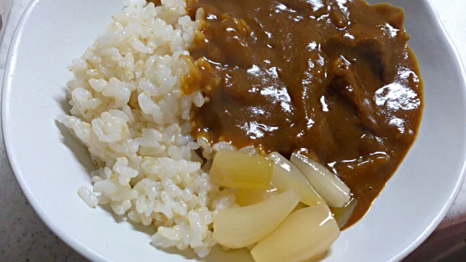 カレーライス＋自家製ラッキョウ|zakkiesさん