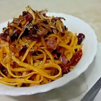 Linguine with Sun-dried tomatoes & Bacon|Josephine Kamさん